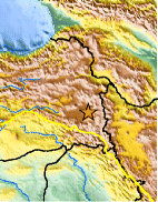 Small map showing earthquake