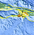 Small map showing earthquake