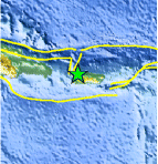 Small map showing earthquake